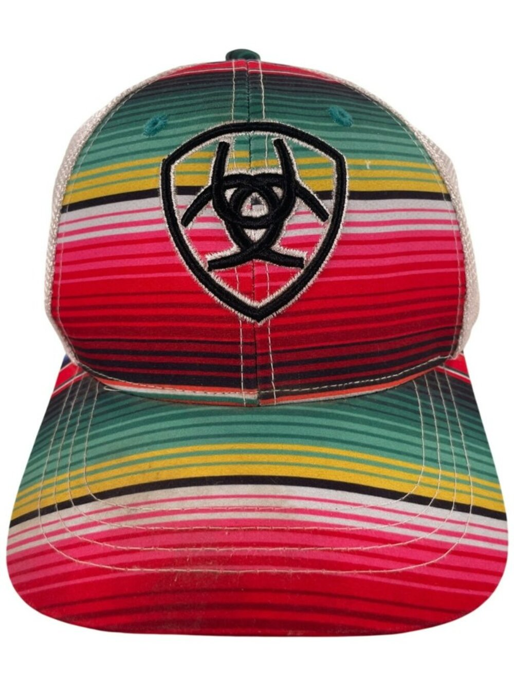 Ariat Serape Baseball Hat Multicolor Serape Snapback Trucker1515997 Women's USED